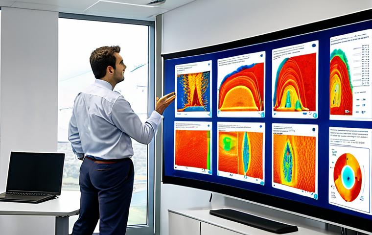 A confident fluid dynamics engineer, standing in a bright, modern engineering office, points to a large holographic display showcasing a detailed Computational Fluid Dynamics (CFD) simulation of an optimized smart water management system for a rapidly expanding city (like those found in Spain or Mexico). The image conveys mastery, practical application, and the ability to solve complex real-world problems. Professional, analytical, high-tech, focus on data visualization and a problem-solving mindset.