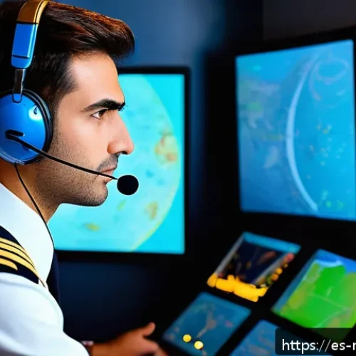 Home 32 항공사 자격증 - A professional pilot in a modern flight school classroom, wearing a certified aviation uniform and h...