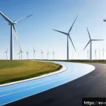 Home 23 터빈 기술 - A cutting-edge wind turbine blade made from lightweight carbon fiber composite materials, shown in a...